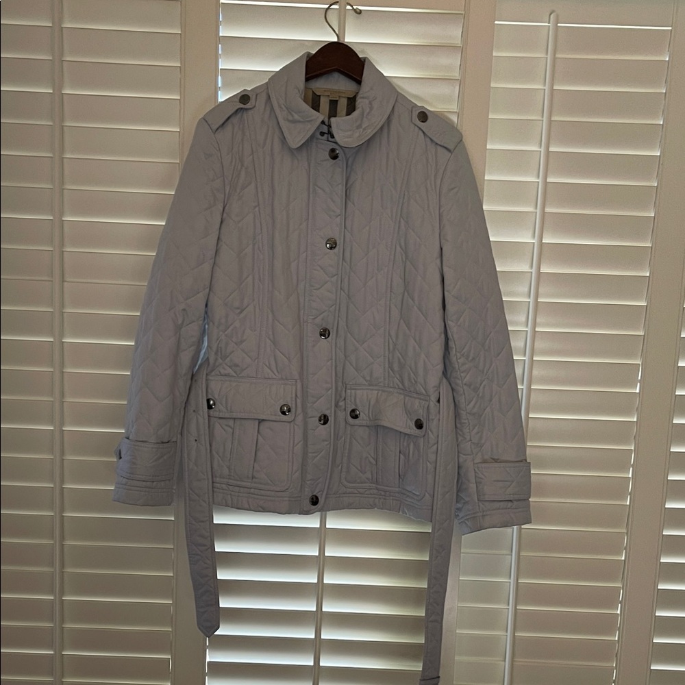 Burberry light blue Quilted Utility Jacket